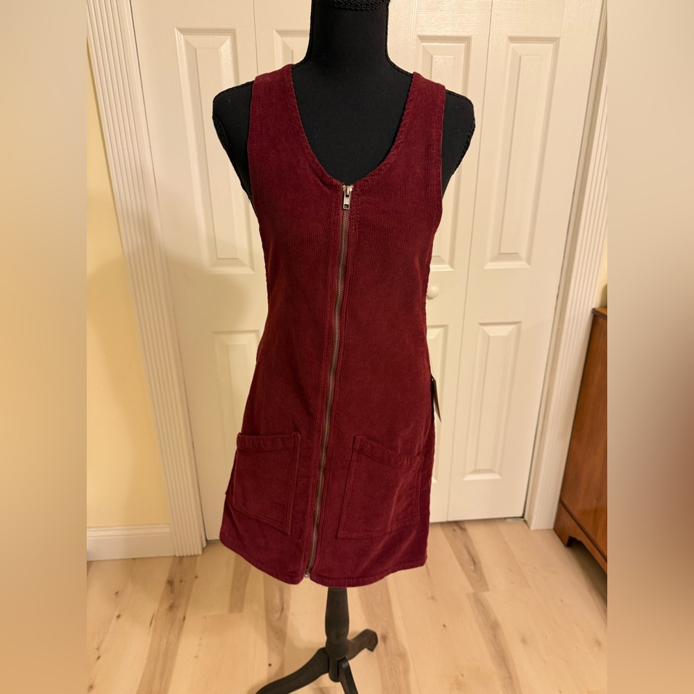 Kohl's Tawny Port Zip Down Pinafore